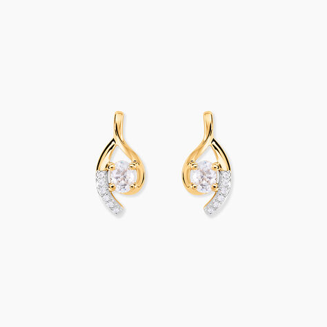 Boucles D'oreilles Sagesse Or Jaune Oxyde Oxyde - Clous d'oreilles Femme | Histoire d&rsquo;Or