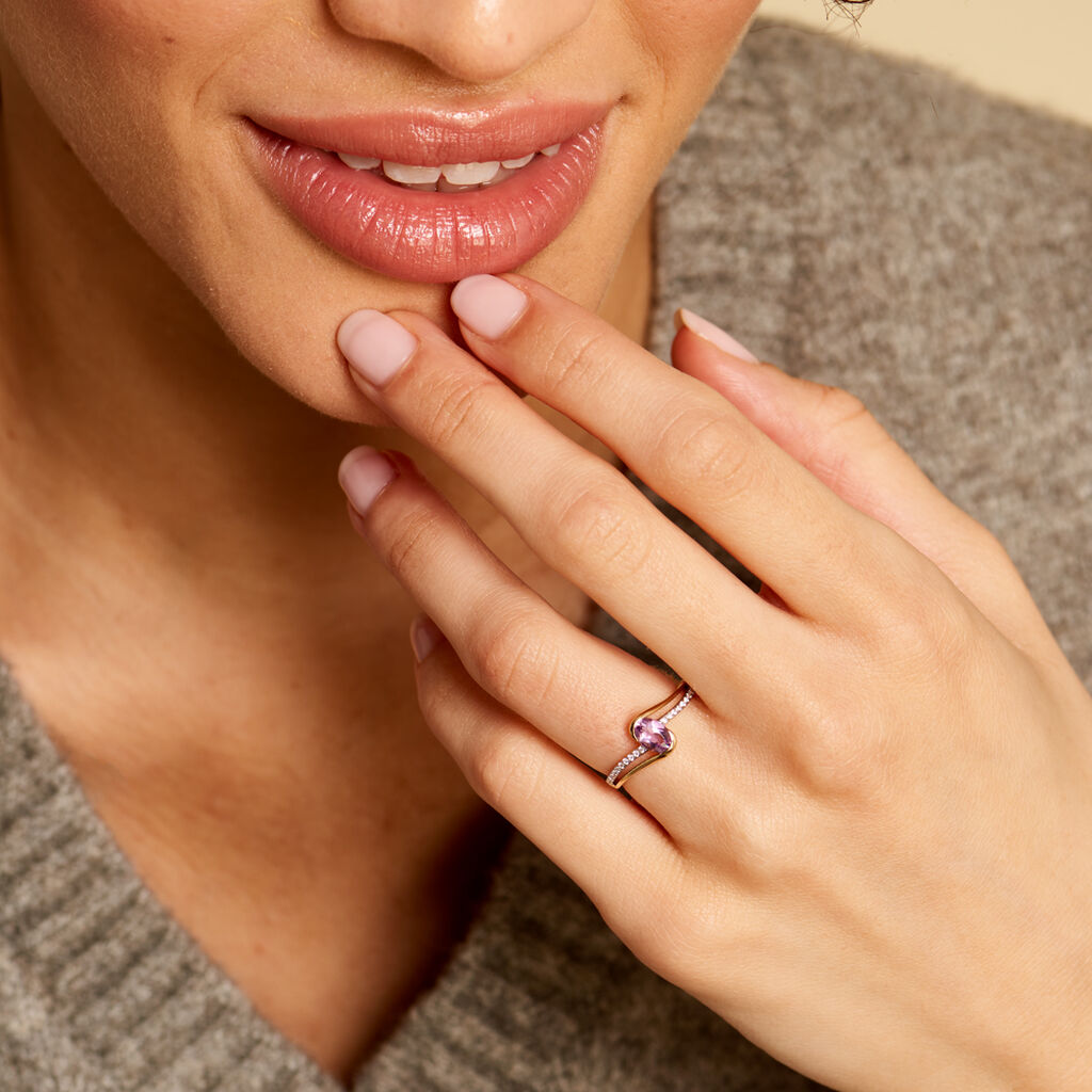 Bague Or Jaune Anja Améthyste - Bagues solitaires Femme | Histoire d’Or