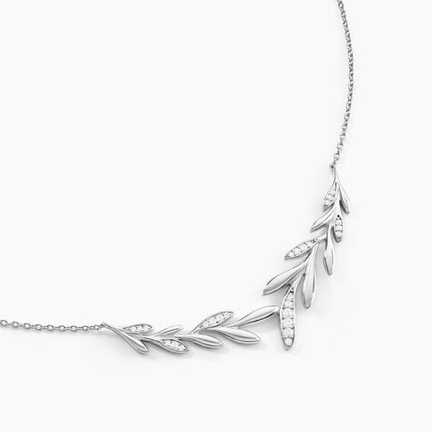 Collier Andeol Argent Blanc Oxyde De Zirconium - Colliers fantaisie Femme | Histoire d’Or