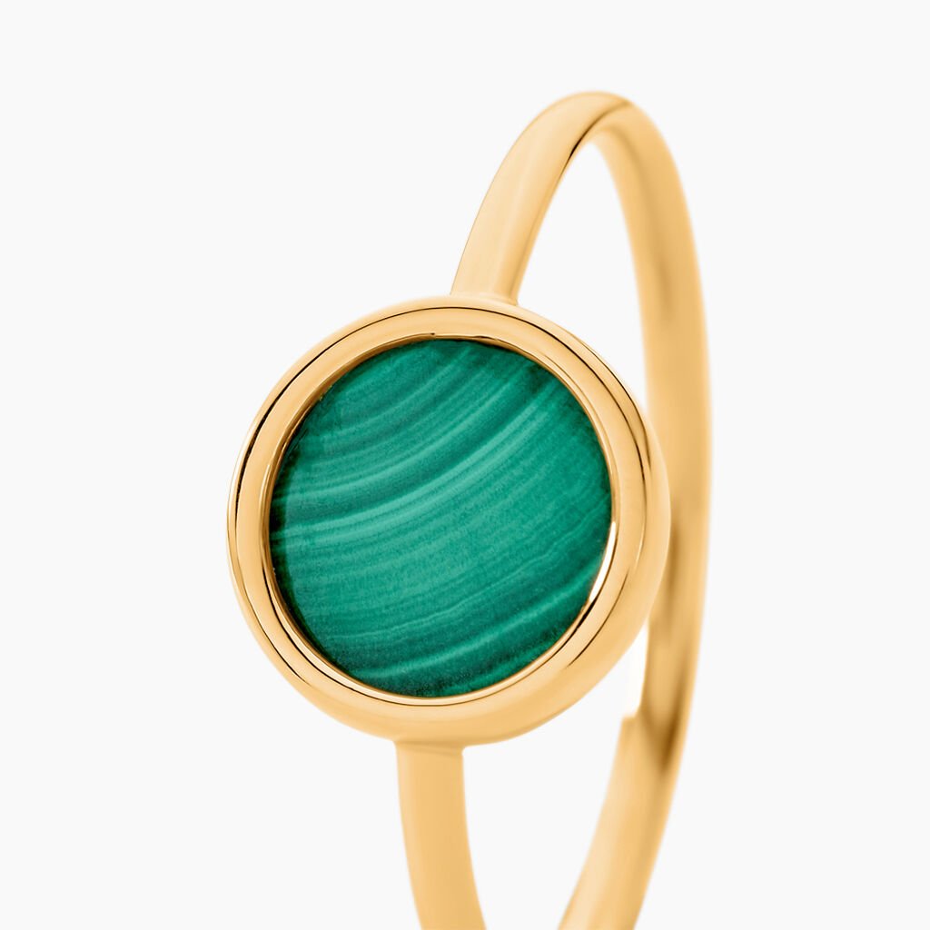 Bague Florica Or Jaune Malachite - Bagues solitaires Femme | Histoire d’Or