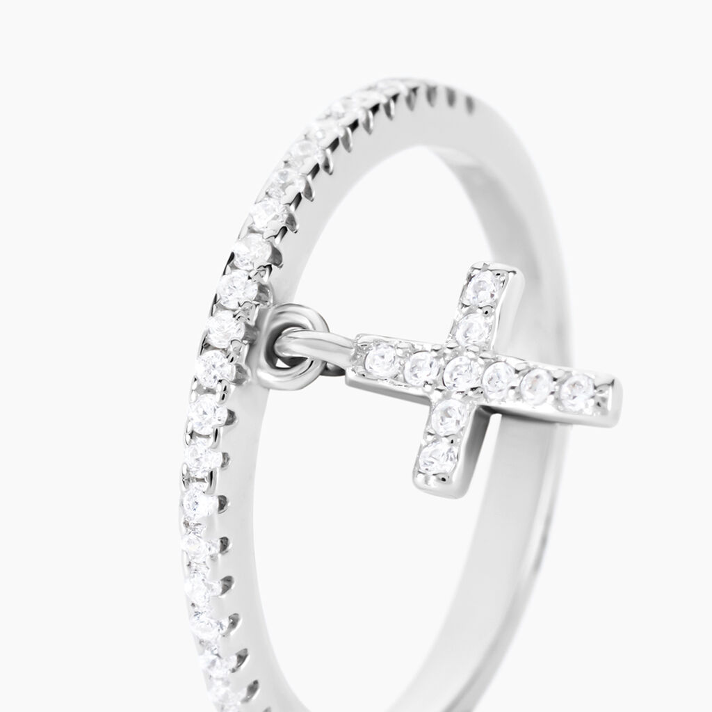 Bague Gorane Argent Blanc Oxyde De Zirconium - Bagues avec pierre Femme | Histoire d’Or