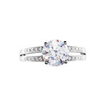Solitaire Or Blanc Oxyde De Zirconium - Bagues solitaires Femme | Histoire d&rsquo;Or