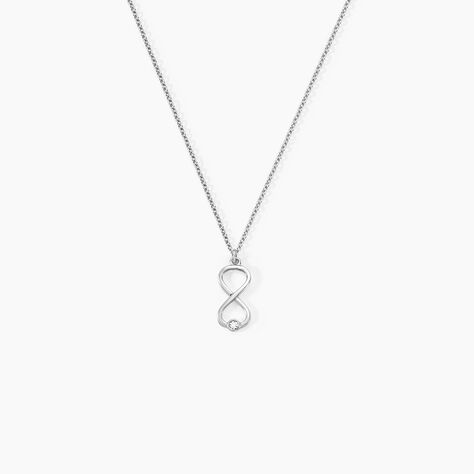Collier Zayra Argent Blanc Oxyde De Zirconium - Colliers fantaisie Femme | Histoire d&rsquo;Or