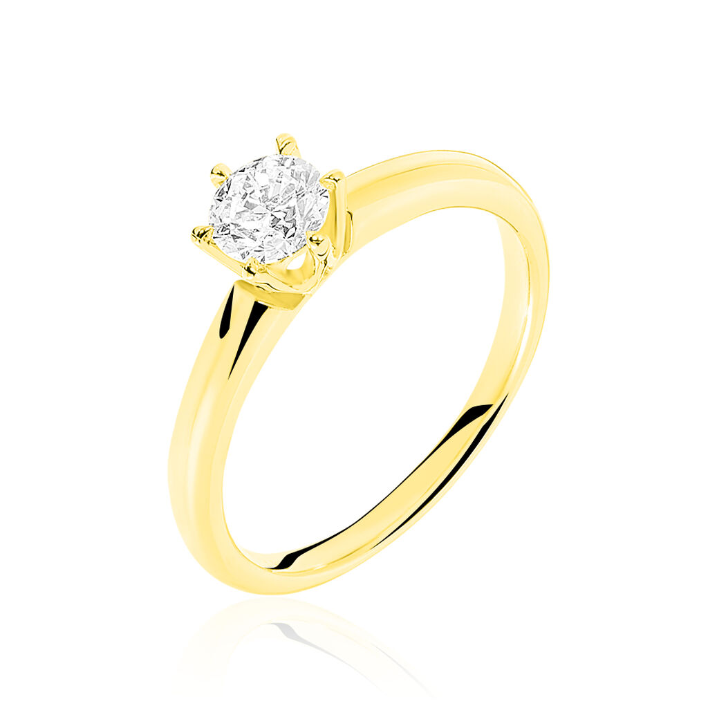 Bague Solitaire Venda Or Jaune Diamant - Bagues solitaires Femme | Histoire d’Or