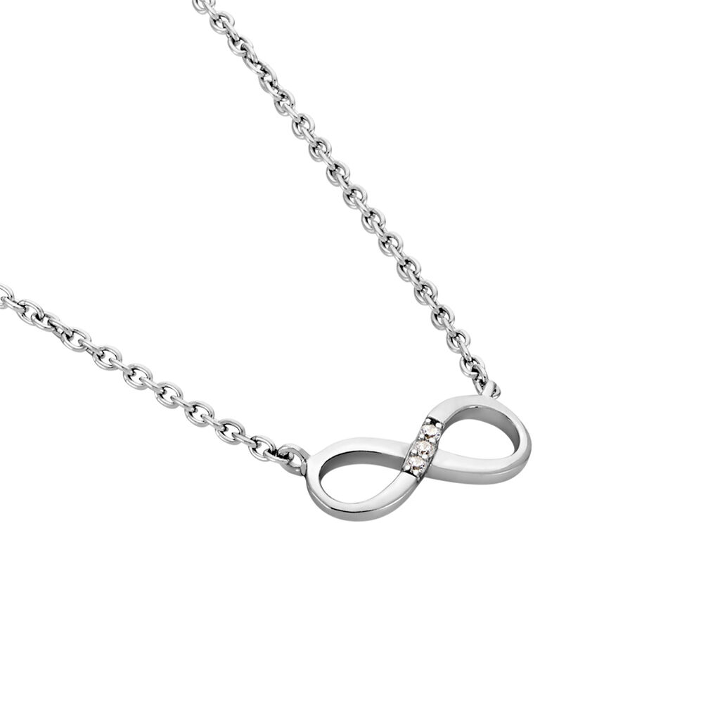 Collier Nohemi Argent Blanc Oxyde De Zirconium - Colliers fantaisie Femme | Histoire d&rsquo;Or