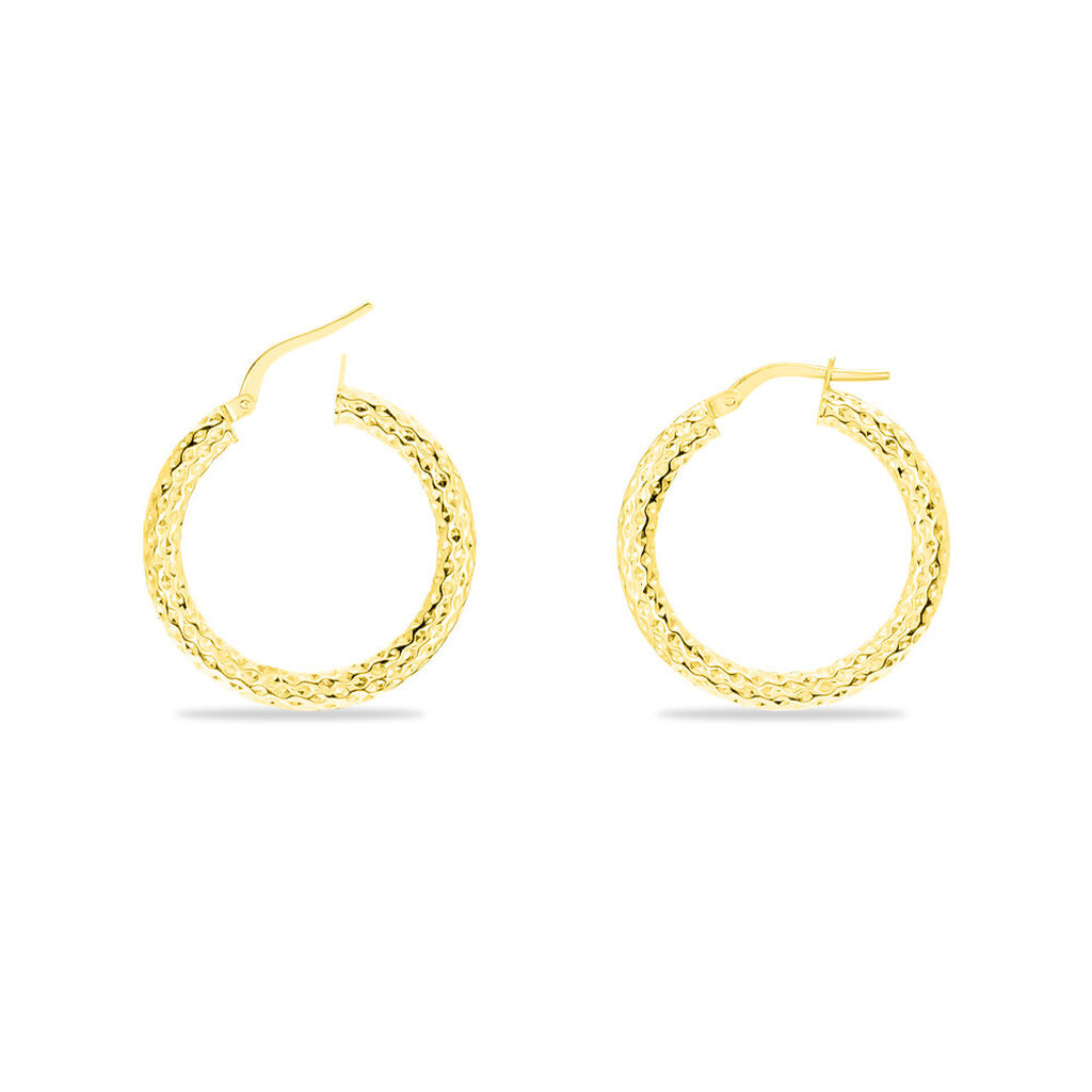 Créoles Udara Or Jaune - Boucles d'oreilles créoles Femme | Histoire d’Or