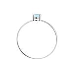 Bague Lily Or Blanc Topaze - Bagues solitaires Femme | Histoire d&rsquo;Or