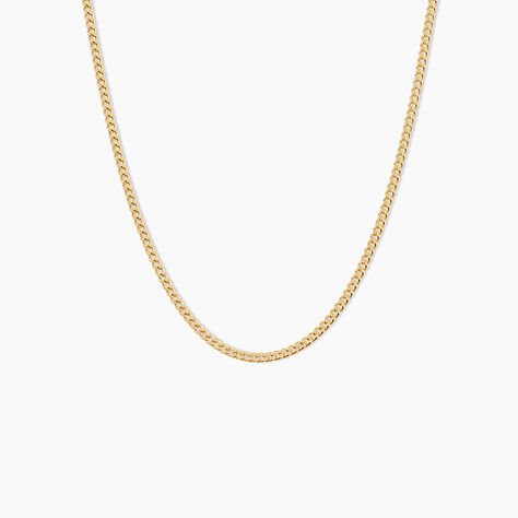 Chaine Ixia Maille Gourmette Diam Argent Dor&eacute; A L'Or 750/1000 - Chaines Unisex | Histoire d&rsquo;Or