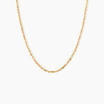 Chaine Igoa Maille Forcat Diamantee Argent Dor&eacute; A L'Or 750/1000 - Chaines Unisex | Histoire d&rsquo;Or