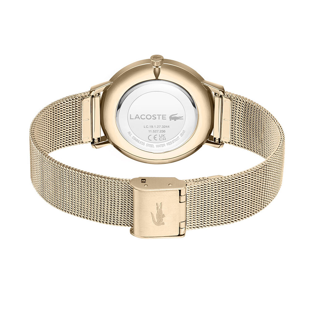 Montre Lacoste Crocorigin Bicolore Dor&eacute; / Rose - Montres Femme | Histoire d&rsquo;Or