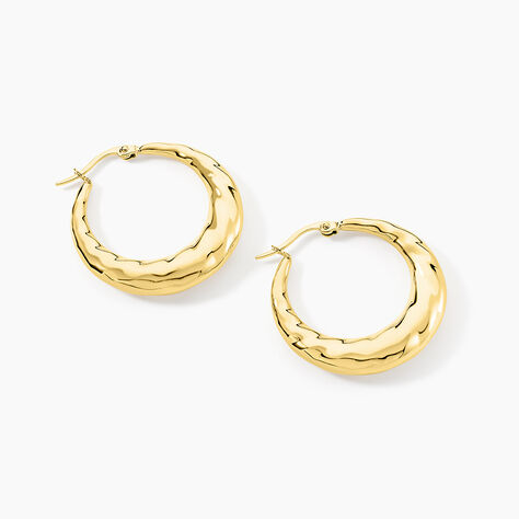 Cr&eacute;oles Acier Dor&eacute; Ibbie - Boucles d'oreilles cr&eacute;oles Femme | Histoire d&rsquo;Or