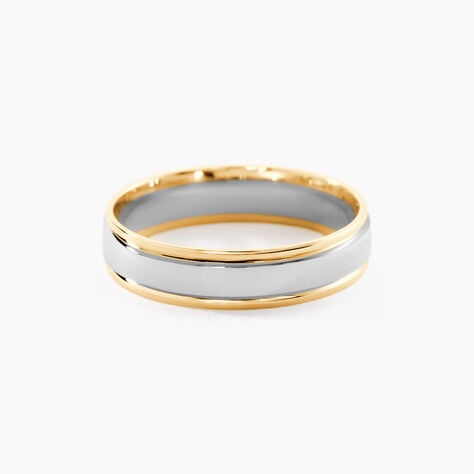 Alliance Romaine Ruban Plat Or Bicolore - Alliances Unisex | Histoire d&rsquo;Or