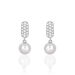 Boucles D'oreilles Pendantes Providence Argent  Perle De Culture Oxyde - Boucles d'oreilles fantaisie Femme | Histoire d’Or