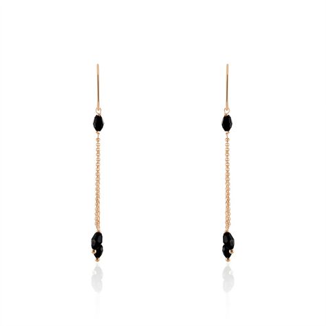 Boucles D'oreilles Pendantes Diamantine Argent Rose Pierre De Synthese - Boucles d'oreilles fantaisie Femme | Histoire d’Or