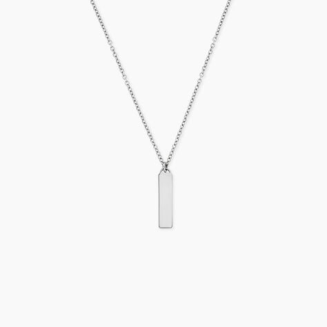 Collier Messenger Argent Blanc - Colliers fantaisie Homme | Histoire d&rsquo;Or