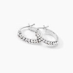 Cr&eacute;oles Sandrine Or Blanc Strass - Boucles d'oreilles cr&eacute;oles Femme | Histoire d&rsquo;Or