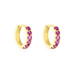 Cr&eacute;oles Andgelina Rondes Or Jaune Oxyde De Zirconium - Boucles d'oreilles cr&eacute;oles Femme | Histoire d&rsquo;Or