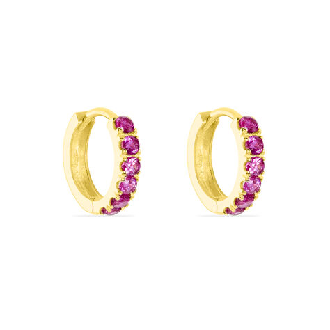 Cr&eacute;oles Andgelina Rondes Or Jaune Oxyde De Zirconium - Boucles d'oreilles cr&eacute;oles Femme | Histoire d&rsquo;Or