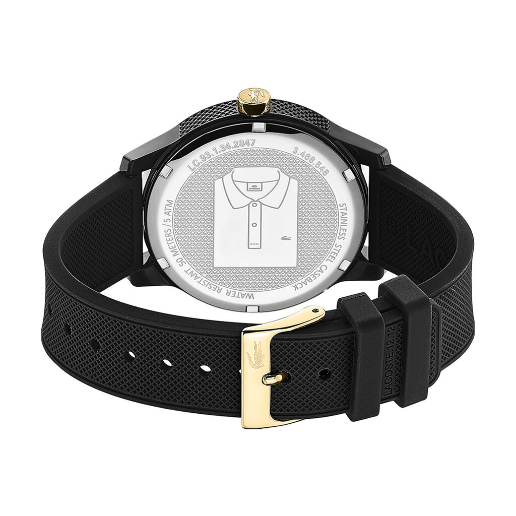 Montre Lacoste 12.12 Noir - Montres Homme | Histoire d’Or