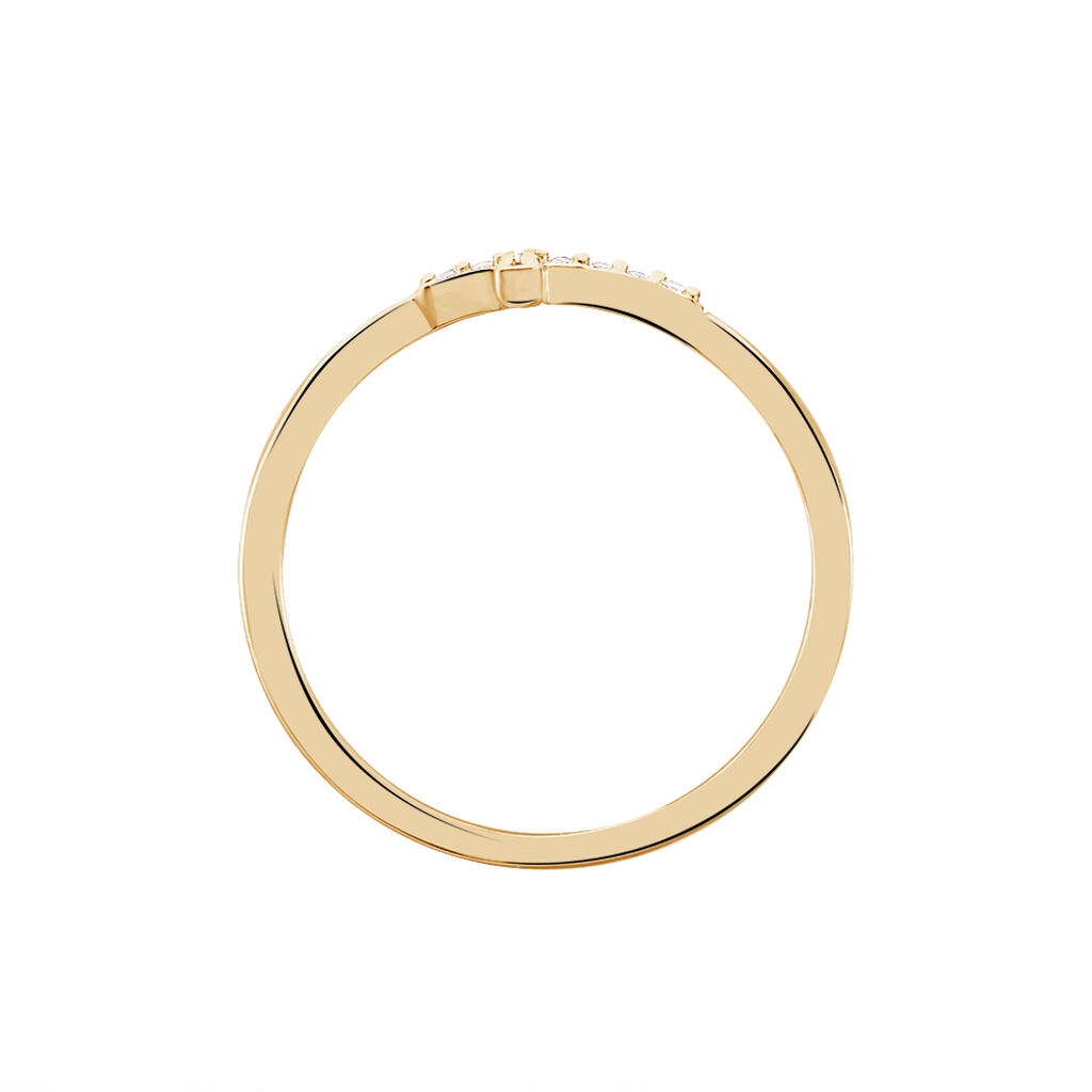 Bague Fatos Plaqu&eacute; Or Jaune Oxyde De Zirconium - Bagues avec pierre Femme | Histoire d&rsquo;Or