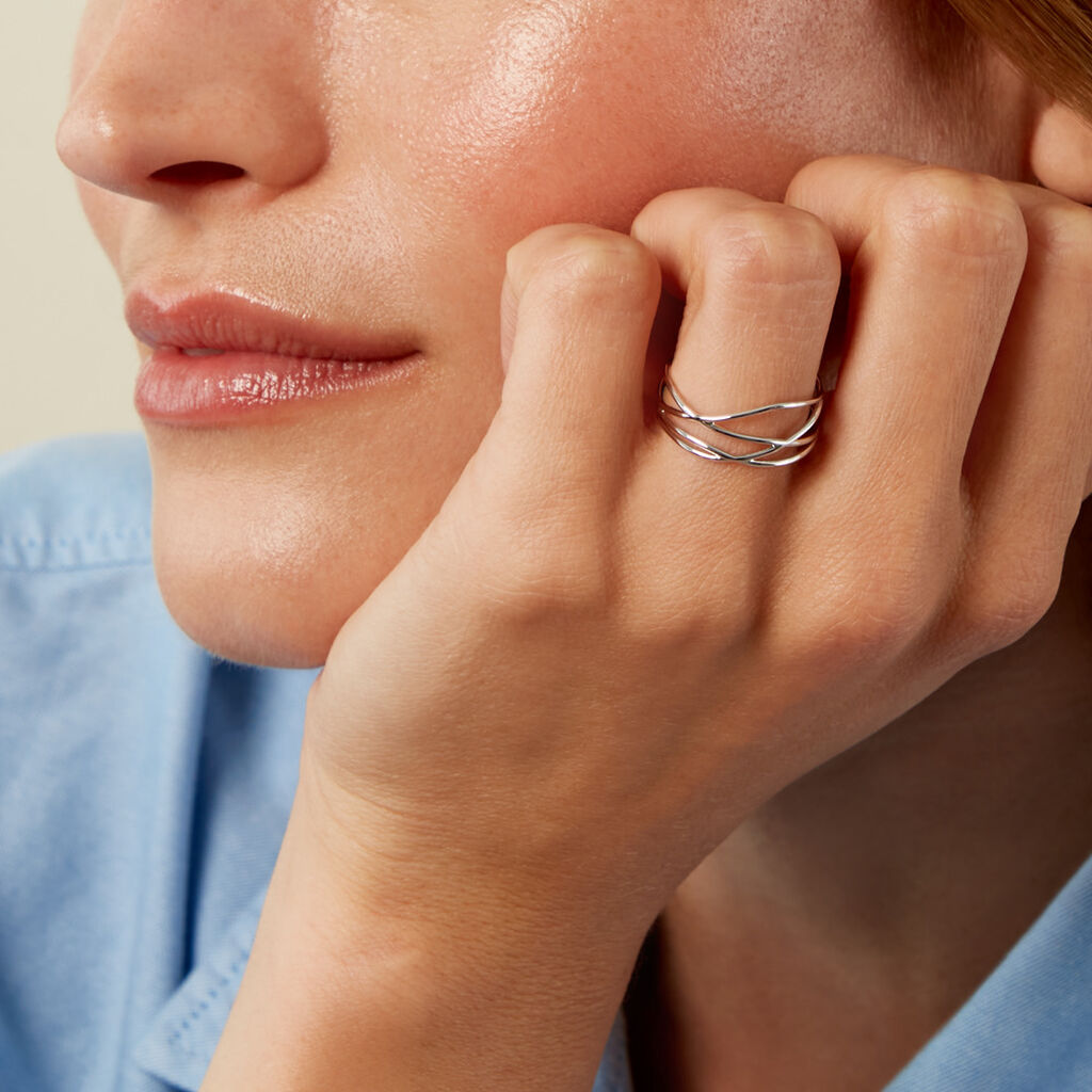 Bague Paros Argent Blanc - Bagues fantaisie Femme | Histoire d&rsquo;Or
