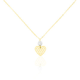 Collier Showna Or Jaune Strass - Colliers Coeur Femme | Histoire d’Or