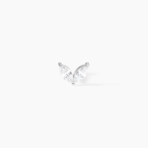 Piercing D'oreille Unitaire Argent Blanc Enyo Oxyde De Zirconium - Bijoux Femme | Histoire d’Or