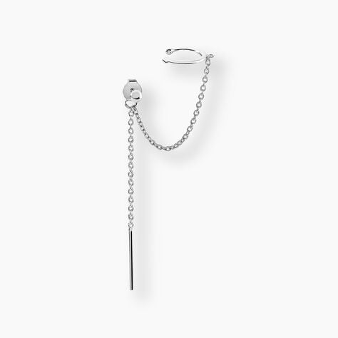 Bijou D'oreille Unitaire Argent Blanc Alexiia - Boucles d'oreilles fantaisie Femme | Histoire d’Or