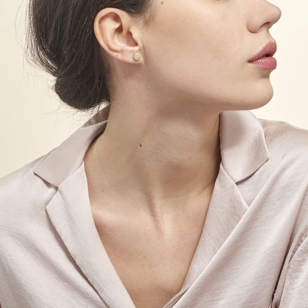 Boucles D'oreilles Puces Eryne Or Jaune - Clous d'oreilles Femme | Histoire d’Or