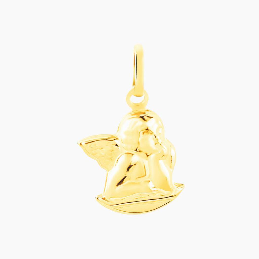 Pendentif Ange Endormi Or Jaune - Pendentifs Bapt&ecirc;me Famille | Histoire d&rsquo;Or