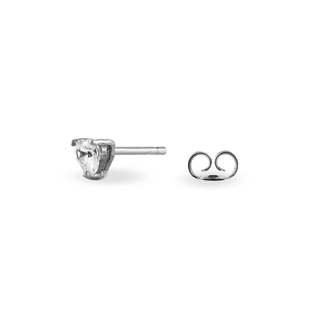 Boucles D'oreilles Puces Breana Argent Blanc Oxyde De Zirconium - Boucles d'oreilles fantaisie Femme | Histoire d&rsquo;Or