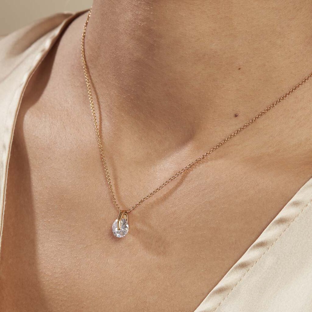 Collier Nelina Plaqué Or Jaune Oxyde De Zirconium - Colliers fantaisie Femme | Histoire d’Or