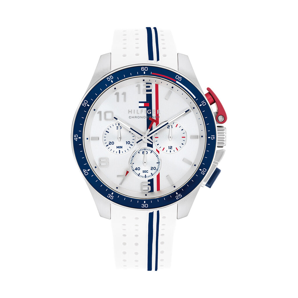 Montre Tommy Hilfiger Bank Blanc - Montres Homme | Histoire d&rsquo;Or