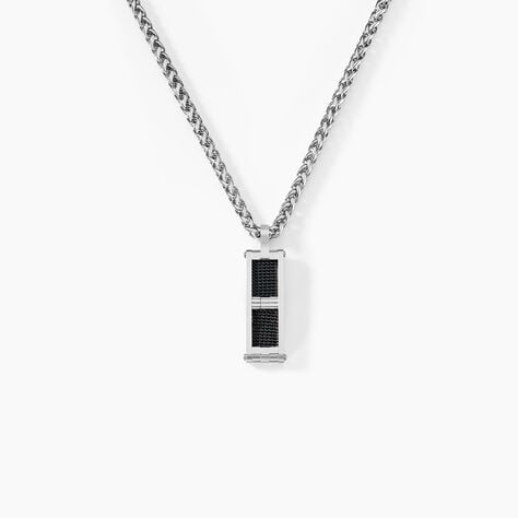 Collier Messy Acier Blanc - Colliers fantaisie Homme | Histoire d&rsquo;Or