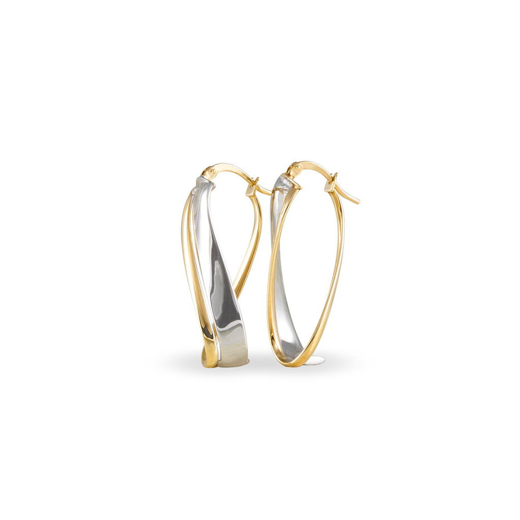 Créoles Ayliz Or Bicolore - Boucles d'oreilles créoles Femme | Histoire d’Or