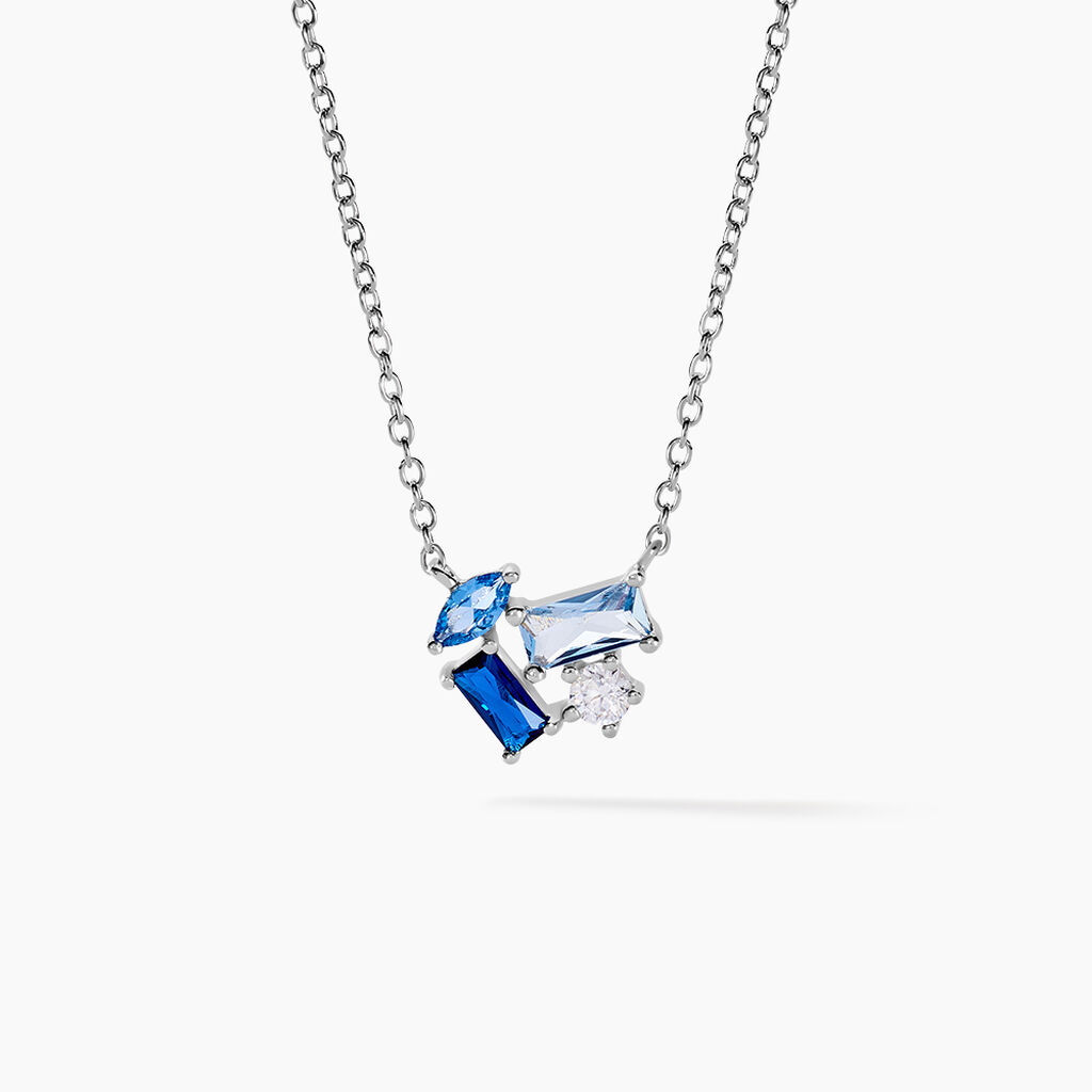 Collier Guillemette Argent Blanc Pierre D'imitation - Colliers fantaisie Femme | Histoire d’Or