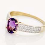 Bague Solitaire Crista Or Jauneamethyste Et Oxyde - Bagues solitaires Femme | Histoire d&rsquo;Or