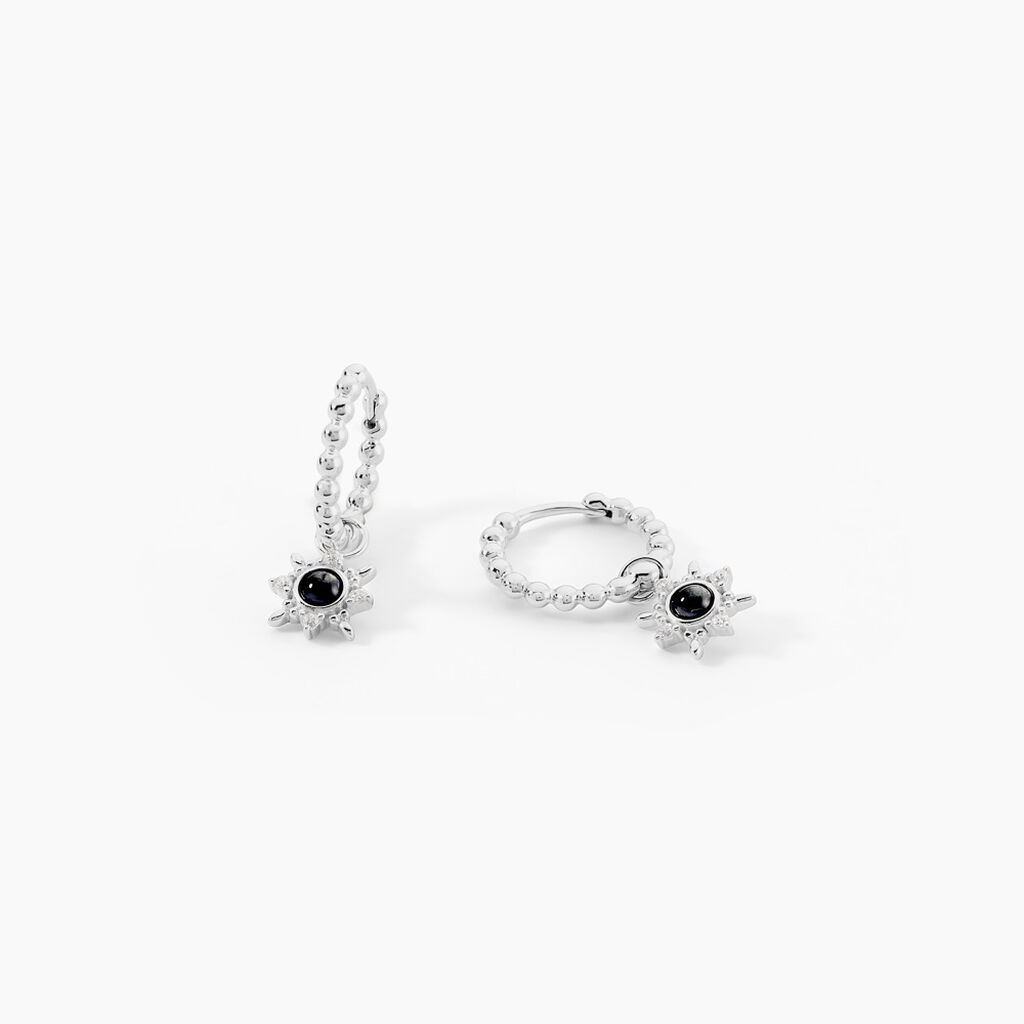 Cr&eacute;oles Hesper Argent Blanc Oxyde De Zirconium - Boucles d'oreilles cr&eacute;oles Femme | Histoire d&rsquo;Or