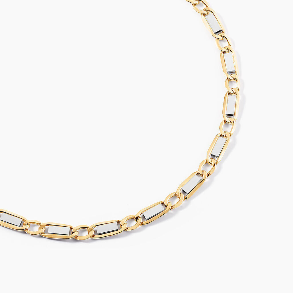 Collier Danae Plaquette Or Bicolore - Chaines Homme | Histoire d&rsquo;Or