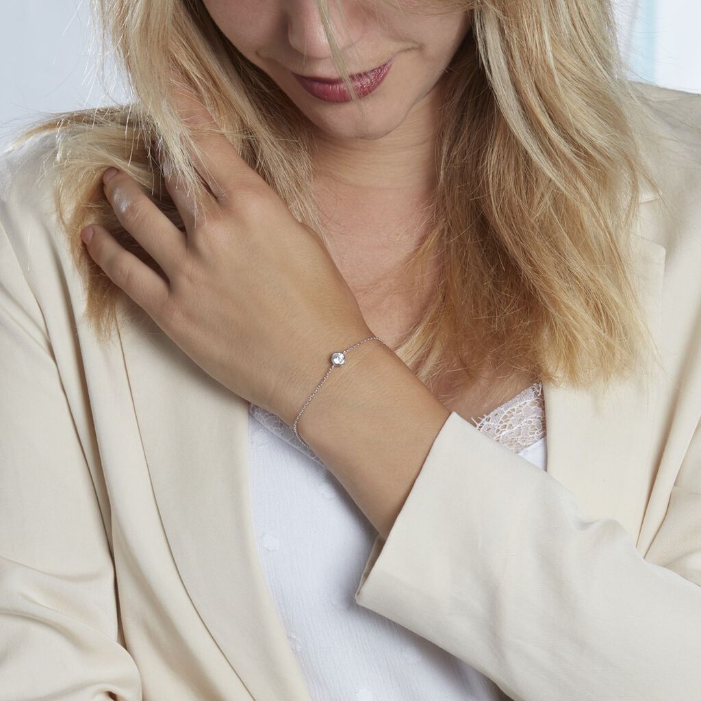 Bracelet Abha Argent Blanc Oxyde De Zirconium - Bracelets Femme | Histoire d’Or