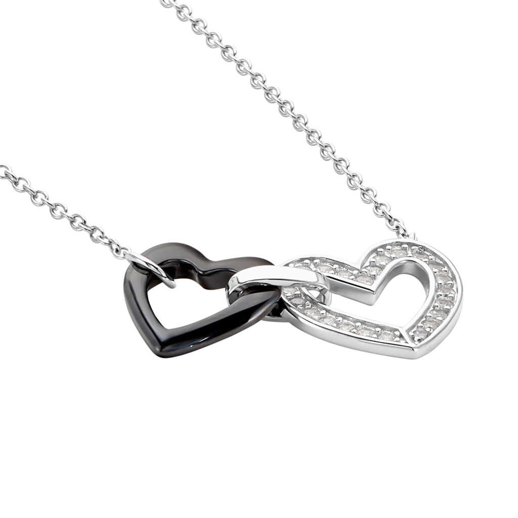 Collier Lineth Argent Blanc Céramique Oxyde De Zirconium - Colliers fantaisie Femme | Histoire d’Or