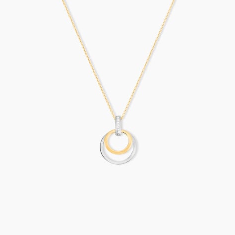 Collier Or Bicolore Blanc Et Jaune Eloisia Diamants - Colliers Femme | Histoire d’Or