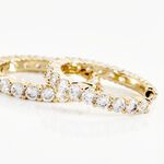 Cr&eacute;oles Zoelia Plaqu&eacute; Or Jaune Oxyde De Zirconium - Boucles d'oreilles cr&eacute;oles Femme | Histoire d&rsquo;Or