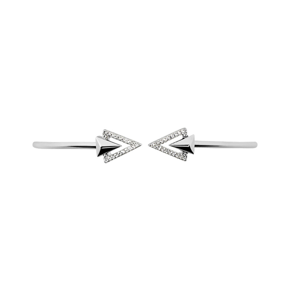 Bracelet Jonc Deva Argent Blanc Oxyde De Zirconium - Bracelets joncs Femme | Histoire d’Or