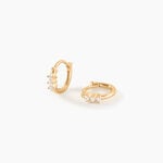 Cr&eacute;oles Mini Plaqu&eacute; Or Jaune Oxyde De Zirconium - Cr&eacute;oles fantaisie Femme | Histoire d&rsquo;Or