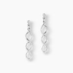 Boucles D'oreilles Pendantes Jolanda Argent Blanc - Boucles d'oreilles fantaisie Femme | Histoire d&rsquo;Or