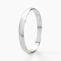 Alliance Meredithe Demi Jonc Classique Or Blanc