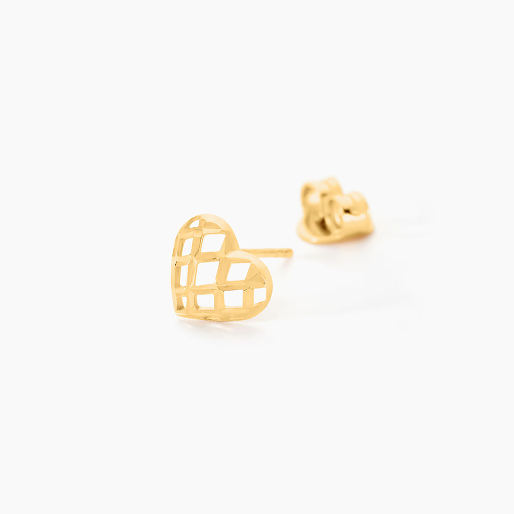 Boucles D'oreilles Puces Or Jaune Cicolluis - Clous d'oreilles Femme | Histoire d’Or