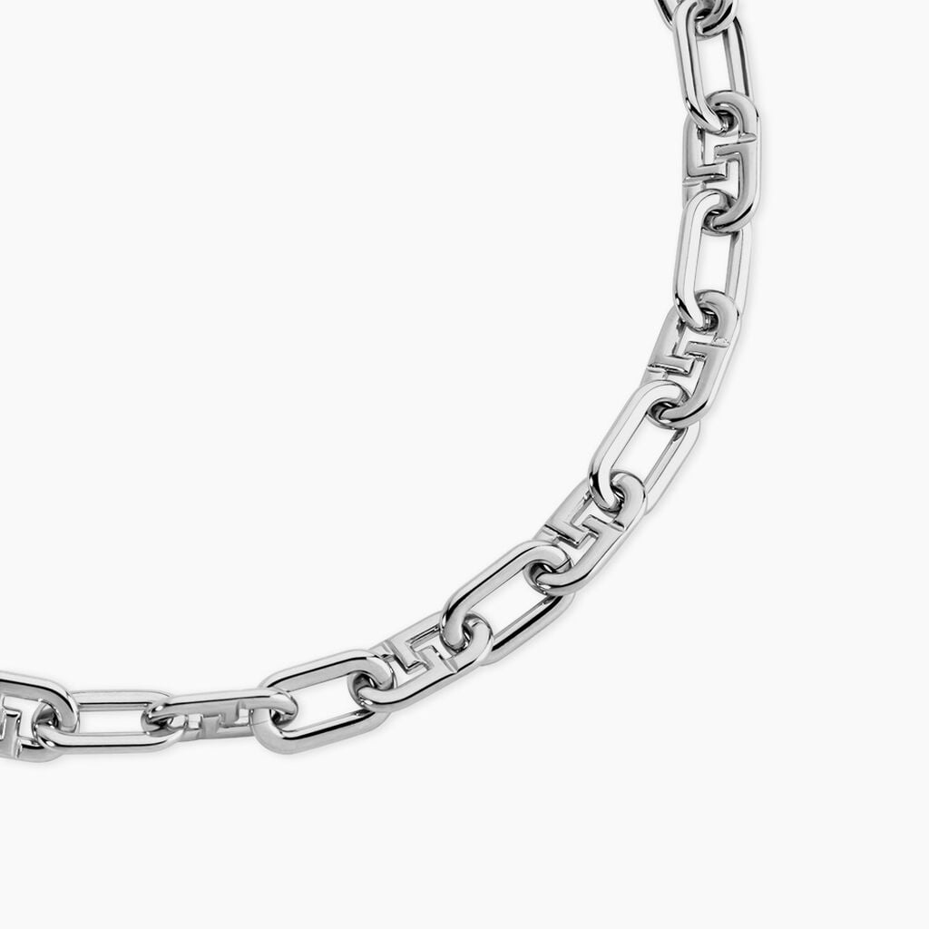 Collier M&eacute;tal Acier Argent&eacute; - Colliers fantaisie Homme | Histoire d&rsquo;Or