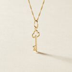 Pendentif Fatilia Clef Coeur Or Jaune - Pendentifs Famille | Histoire d&rsquo;Or